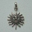 Pendentif en forme de soleil en argent 925 véritable