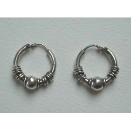 Boucles argent Créole N