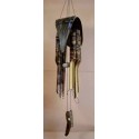 Carillon cloche en bambou et spathe de cocotier