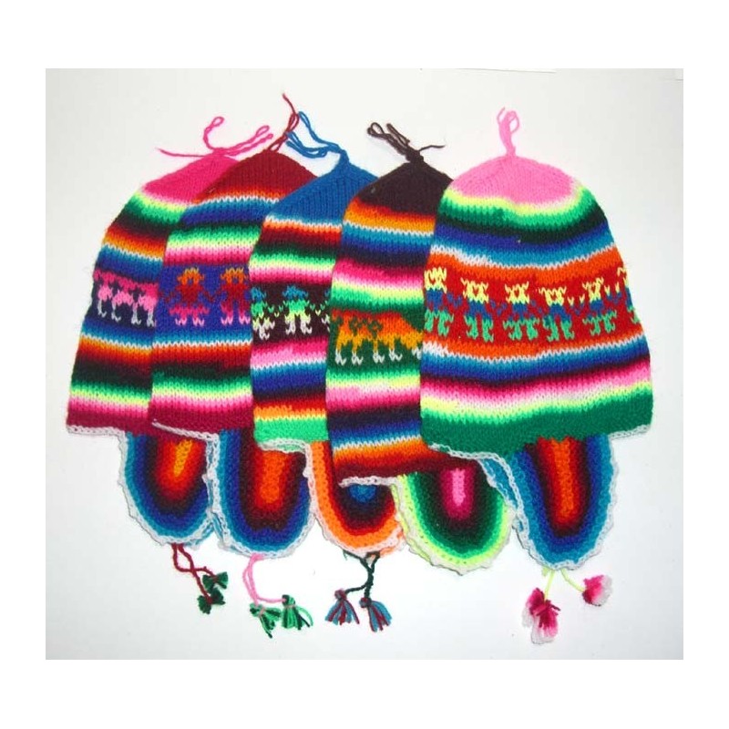 Bonnet péruvien bébé mixte en laine mélangée
