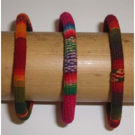Bracelets du Pérou en tissage manta