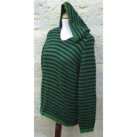 PULL RAYADO Pull capuche en laine