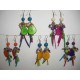 BO179 Boucles d'oreilles tagua et graines "achira"