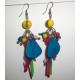 BO179 Boucles d'oreilles tagua et graines "achira"