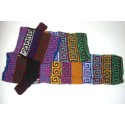 Mitaines multicolores péruviennes en laine acrylique