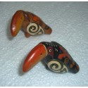 Ocarina en céramique en forme de toucan