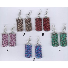 Boucles d'oreilles en fil aluminium import direct