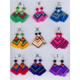 Boucles d'oreilles en forme de poncho