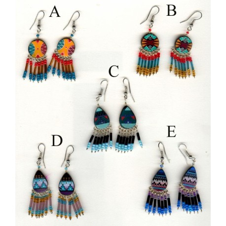 Boucles d'oreilles en forme de poncho