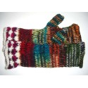 Mitaines longues multicolores du Pérou en laine acrylique