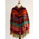 Poncho péruvien de Juliaca en laine acrylique chinée