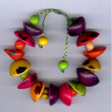 Bracelet en pointes tagua et açai