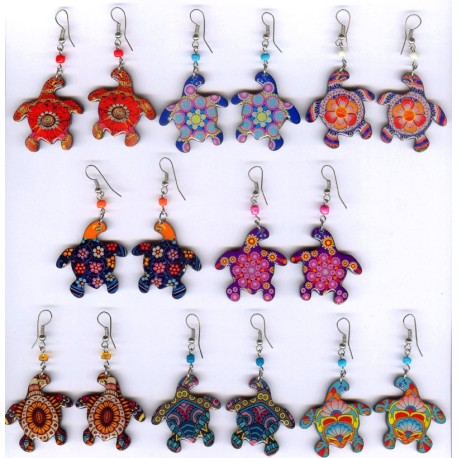 Boucles péruviennes en acrylique, tortue