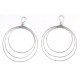 Boucles argent 925 forme créoles triples