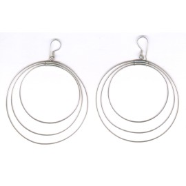 Boucles argent 925 forme créoles triples