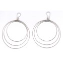 Boucles argent 925 forme créoles triples