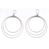 Boucles argent 925 forme créoles triples