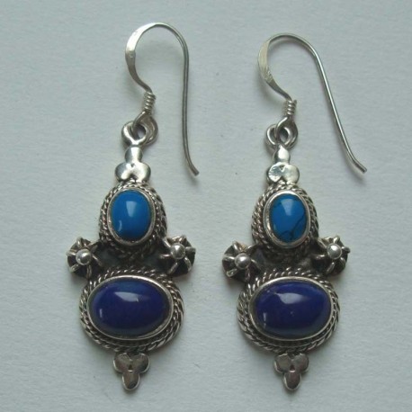 Boucles A Lapiz lazuli Turquoise