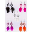 Boucles en plumes et dreamcatcher attrape rêves