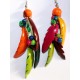 Boucles oreilles en griffes de coco et graines acai