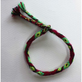 Bracelet péruvien en laine coloré