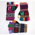 Mitaines adultes du Pérou multicolores en laine acrylique