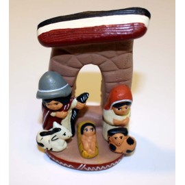 Crèche du Pérou, dans une maison typique.