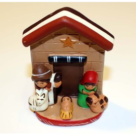 Crèche du Pérou, maillot foot Pérou, en céramique