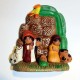 Crèche artisanale péruvienne motifs de la jungle