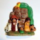 Crèche artisanale péruvienne motifs de la jungle