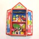 Crèche péruvienne deux étages dans boite et personnages