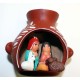 Crèche artisanale péruvienne motifs vase huaco