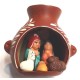 Crèche artisanale péruvienne motifs vase huaco