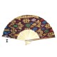 Eventails de Bali pas cher en tissu batik et bambou