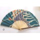 Eventails de Bali pas cher en tissu batik et bambou