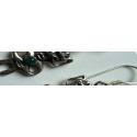 Boucles argent et pierres